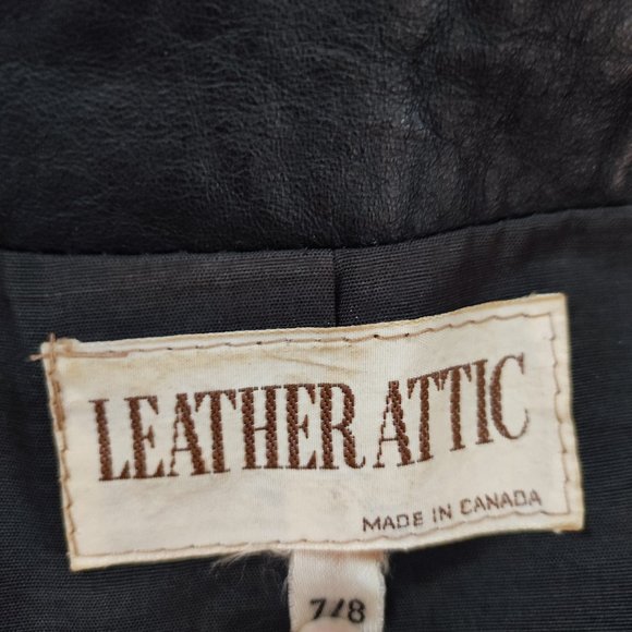 Leather Attic moto leather jacket black women's size 7/8 - Picture 7 of 10